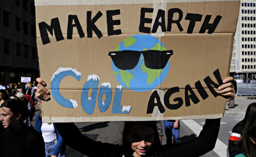 Brussels, Belgium. 20th September 2019. Environmental activists take part in the Climate strike protest calling for action on climate change.