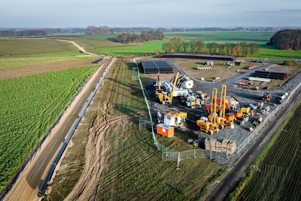 Bau einer neuen Erdgasleitung in Niedersachsen