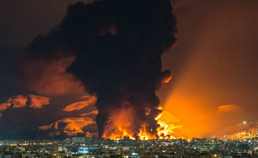 Iran Tehran Explosions March Smoke and flames rise at the site of airstrikes on an oil depot in Tehran on March 7, 2026. The United States and Israel launched strikes against Iran on February 28, prompting Iranian retaliation with missile attacks across the region and intensifying concerns about disruption to global energy and transport.